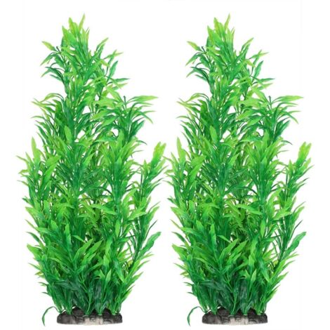 Plantes aquatiques artificielles décoratives pour aquarium, boule d'herbe verte (1/5)