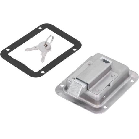 Loquet de porte à palette en acier inoxydable 304, bote à outils, serrure encastrée avec 2 clés pour camions de pompiers de remorque de camping-car