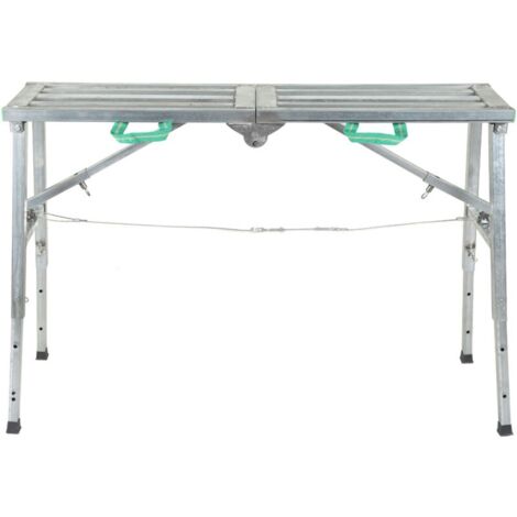 Plate-forme de travail pliante réglable de 60 à 90 cm, échafaudage épais en aluminium, banc d'échelle à cloison sèche (1/5)