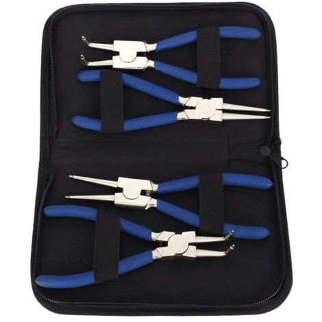 4pc Professionnel 7 "Interne Externe Droit Circlip Circlip Pince Ensemble DE (1/5)