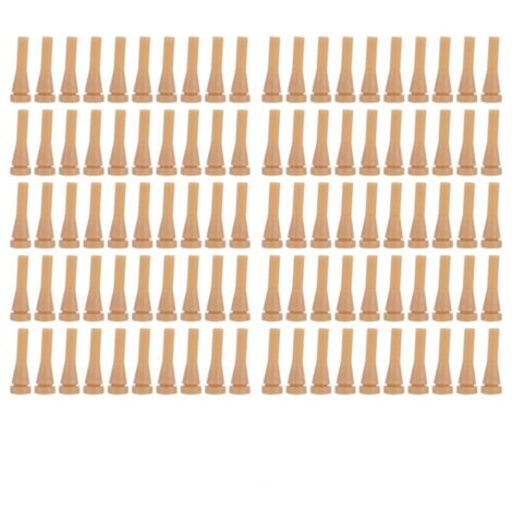 Lot de 100 bâtons d'épilation en caoutchouc pour plumeuse de volaille, remplacement pour canards, poulets, oies, rose jaunâtre