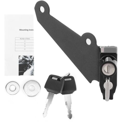 Kit de verrouillage de casque de moto avec joint de montage à 2 clés, adapté à Kawasaki Z1000/Ninja 1000