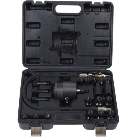 Extracteur d'injecteur diesel pneumatique – 21 pièces en métal – Compatible avec plusieurs tailles d'injecteurs – Pression 5 à 8 bars
