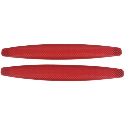 Protection de bord de pare-chocs, protection latérale d'angle de carrosserie anti-rayures et anti-collision universelle pour voiture (rouge)