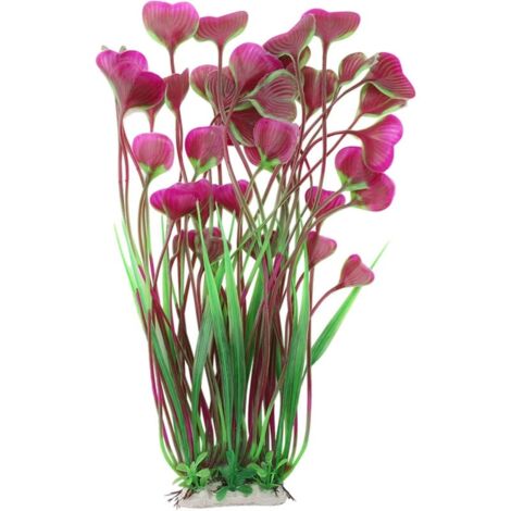 Plante aquatique artificielle en plastique, ornement vif pour aquarium, aquarium, jardin, rouge vin