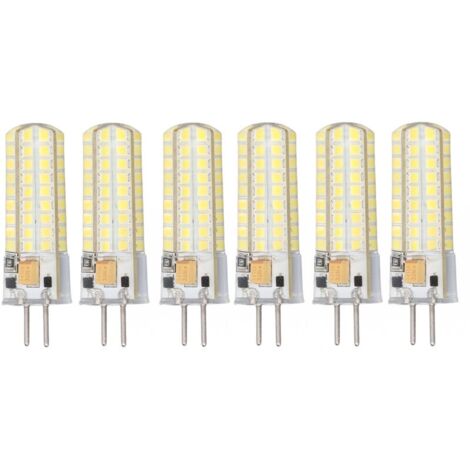 6 pièces GY6.35 ampoule LED 7W AC DC12V 700lm 72 LED 360 degrés LED ampoule de mas pour lampes suspendues plafonniers lumière blanche (6000K-6500K)