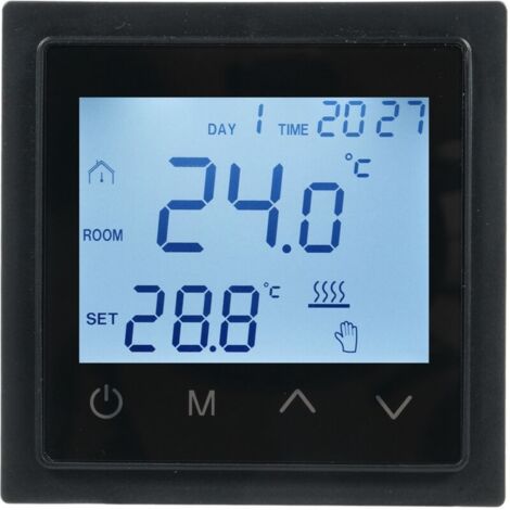 Thermostat à affichage numérique intelligent 16A, régulateur de température pour chauffage au sol avec écran tactile LED, commutation de capteur NTC, commande électrique 85-265V (1/5)