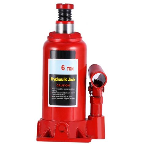 Cric de bouteille hydraulique robuste 6T, levage de voiture, Van, caravane, véhicule automobile (1/5)