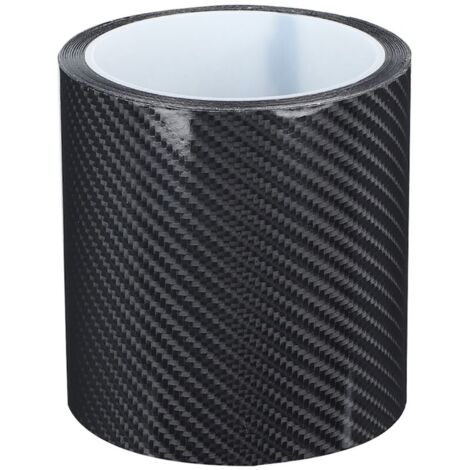 Film de protection en Fiber de carbone noir, autocollant anti-rayures pour bord de porte de voiture (10cm x 3 mètres) (1/5)