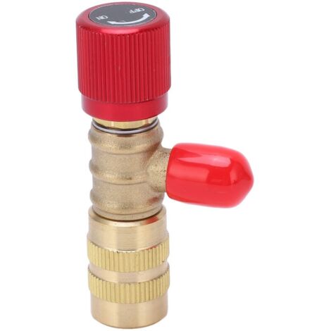 Vanne de charge de réfrigérant de sécurité pour liquide, pour R22, R410, R134A, R404, 1/4 po mâle, 5/16 po femelle