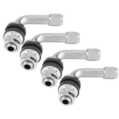 Tiges de Valve de pneu à Angle de 90 degrés, 4 pièces, pour pneu de voiture et de moto (1/5)