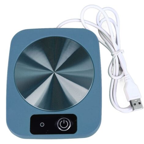 Chauffe-café intelligent à température constante, tasse Portable alimentée par USB pour le bureau, les voyages et la maison, bleu