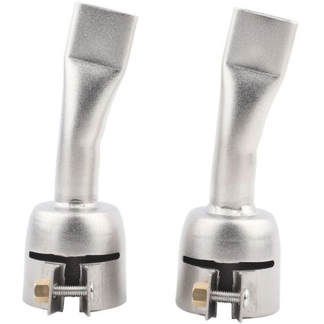 Buse de soudage pour pistolet à Air chaud, en acier inoxydable, pour feuille de plastique PVC, accessoires de soudage, 2 pièces