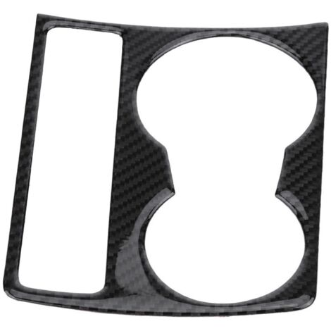 Garniture de couverture de panneau de porte-gobelet d'eau de Console centrale de voiture en Fiber de carbone pour Audi A4 B8 A5 2009 – 2015