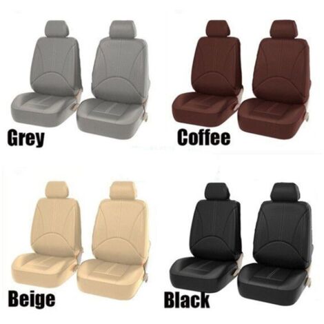 Housses de siège avant universelles en cuir synthétique pour voiture, housses de siège arrière de haute qualité, protection intérieure pour voiture