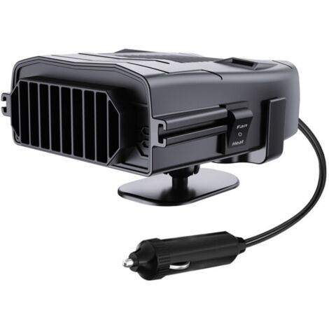 Chauffage de voiture Portable, ventilateur de chauffage ou de refroidissement rapide 12V avec tête rotative à 360 degrés, chauffage dégivreur 2 en 1 pour