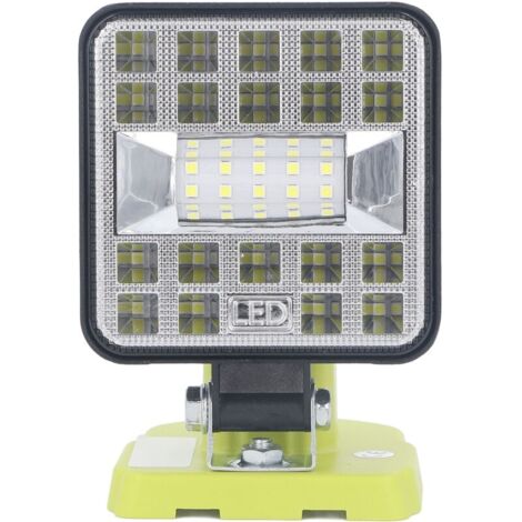 Lampe de travail LED, projecteur 1800 lm, pour Ryobi P189 P190 PBP002 PBP003 RB18L50 BPL1820, batterie lithium 18 V 14,4 V