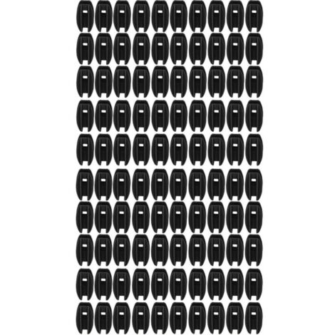 Isolateur de clture électrique, 100 pièces, résistant aux intempéries, Tube carré ABS, pour fil d'acier noir (1/5)