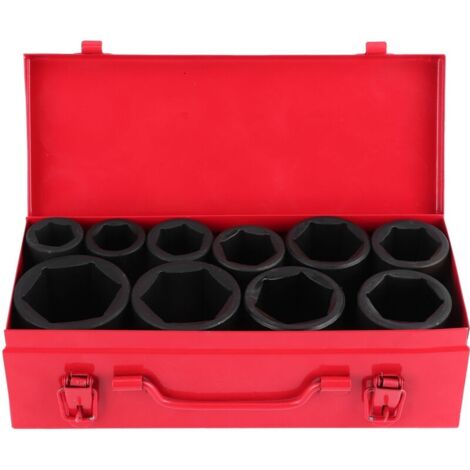 10 pièces métrique douille à Impact profond 3/4in lecteur 6 points ensemble d'outils de voiture automatique Portable 22-50mm