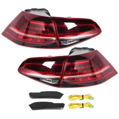 Feux arrière LED dynamiques rouge foncé – Étanchéité IP67 – Installation plug and play – Compatible MK7/7.5 R 2013-2020