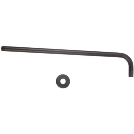 Bras de douche en acier inoxydable, tuyau d'extension de pomme de douche, accessoires de matériel de douche de salle de bains, noir 52cm