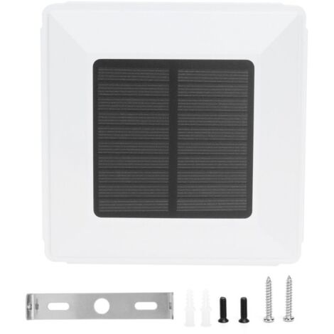 Poteau solaire imperméable à l'eau, éclairage d'extérieur à Induction, capuchon de clture, décoration de jardin et de cour, blanc (blanc chaud, vert)