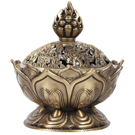 Brûleur d'encens à reflux Vintage, porte-cône, décoration de la maison, tendance (Bronze) (1/5)
