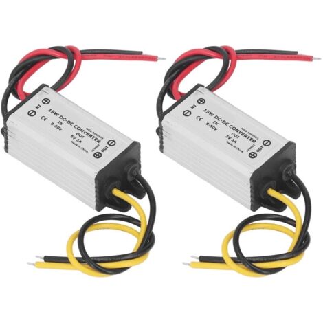Convertisseur de tension Buck 2 pièces DC 8-50V à 5V 3A 15W régulateur de tension pour voiture bateau Yacht chemin de fer Aviation