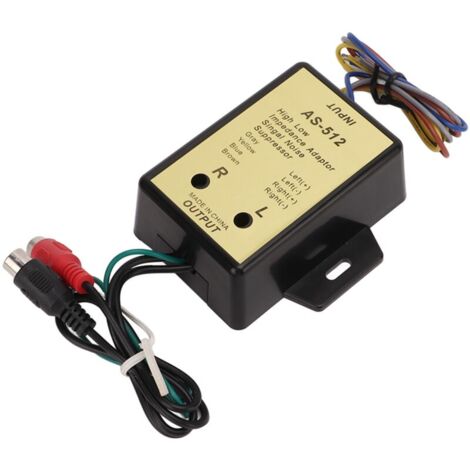 Adaptateur de ligne à 2 canaux, haute et basse impédance, convertisseur de sortie de niveau de haut-parleur
