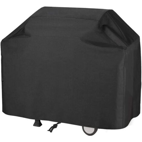 Housse de Barbecue Résistante Aux Intempéries - Tissu Oxford Couverture Étanche à La Poussière et Aux UV, Bache de Protection BBQ avec Bouton Pression et Sac de Rangement (145 x 61 x 117 cm)