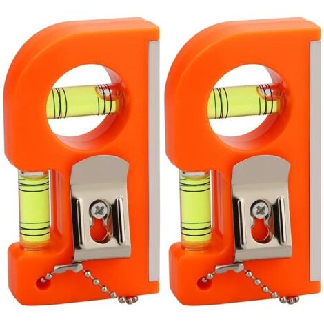 2 PCS Niveau Magnétique de Poche Horizontal Vertical Mini Niveau à Bulle de Précision avec Porte-clés Outil Niveau à Bulle de Poche 854620mm Petit Niveau à Bulle Aimanté pour Étagère, Cadre (1/5)