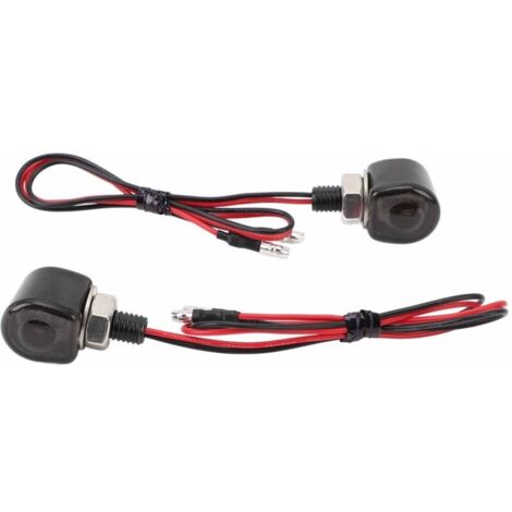 Clignotant LED pour guidon, Mini étanche, visibilité accrue, DC12V, pour moto, ATV, coque noire (1/5)