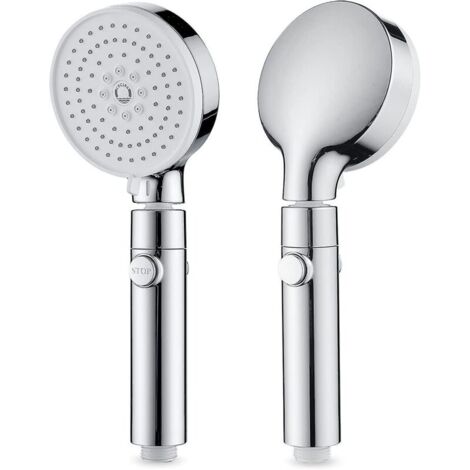 Pommeau de Douche Haute Pression,Pommeau de Douche 3 Jets,Pommeau de Douche Anti Calcaire,Douchette avec Interrupteur,Pommeau de Douche Economie d'eau,Douchette Douche Salle de Bain Universel