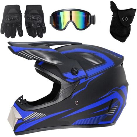 Casque de Motocross intégral hors route, moto électrique hors route, moto de montagne avec lunettes, housse de gants