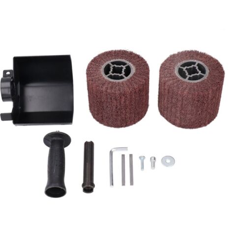 Accessoire de machine à polir et à brunir, multifonctionnelle et portative, avec 2 roues de brossage (1/5)