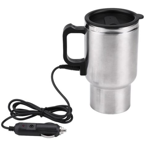 Tasse chauffante de voyage en acier inoxydable Incar électrique 12V 450ml, tasse de café, de thé, de voiture