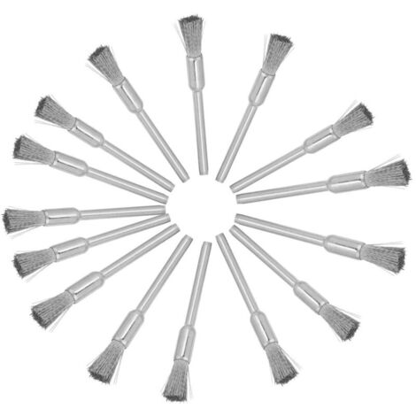 Mini brosse métallique en acier, roue de polissage pour meuleuse, outil rotatif (35mm), 15 pièces