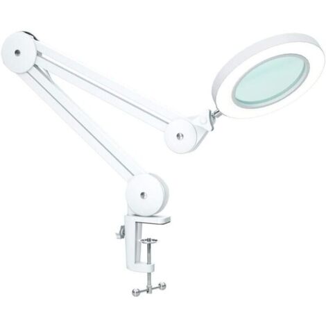 Loupe éclairante 105 mm – Grossissement 2,25x – Éclairage 80 LEDs 1480 lm – Intensité variable 3 couleurs – Bras pivotant 360°