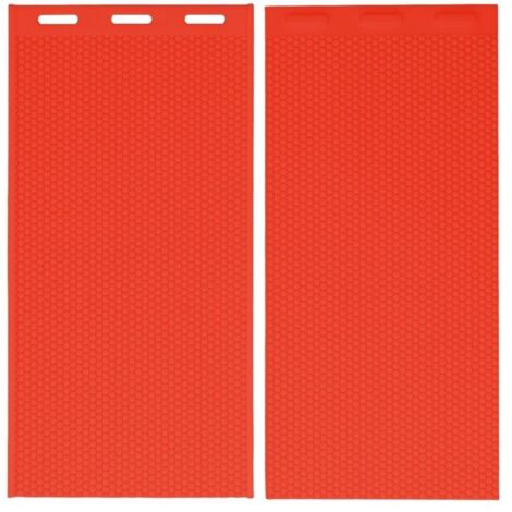 2 pièces 5.4mm Silicone cire d'abeille moule cire d'abeille fond de teint presse moule apiculture fournitures 44x28cm rouge (1/4)