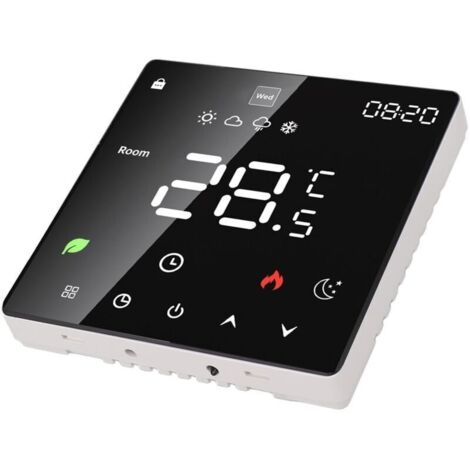 Thermostat numérique 3A avec écran LCD, chaudière hydronique intelligente et Programmable, AC 90V-240V, sans WiFi (1/4)
