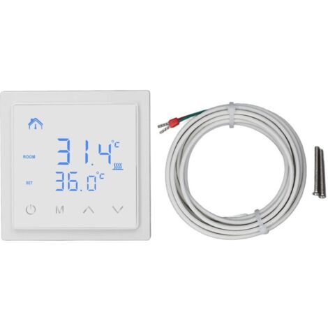 Thermostat électrique de chauffage par le sol, affichage LED, haute précision, anti-faux contact, régulateur de température 16A AC85V-250V (1/4)