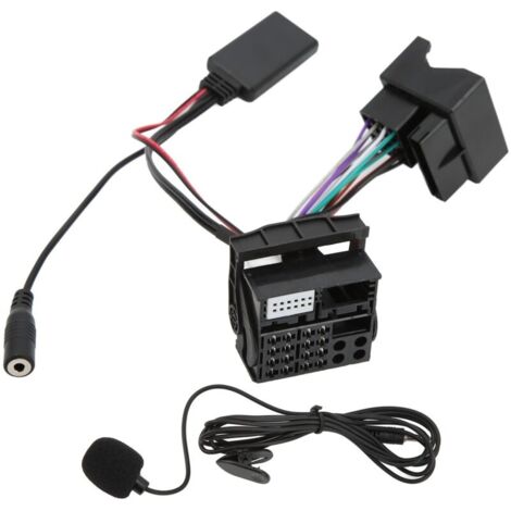 Adaptateur de cble Audio Bluetooth 5.0 Aux 12 broches, remplacement mains libres pour Microphone pour Peugeot 207 307 407 308