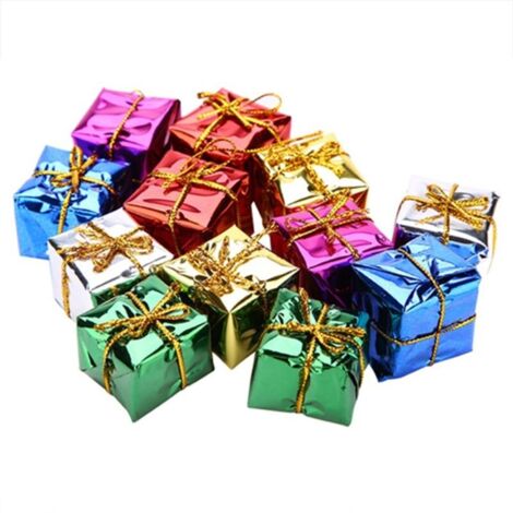 Ornement suspendu Non toxique, pendentif de boîte-cadeau à Surface lisse, résistant et Durable 12 pièces pour la maison