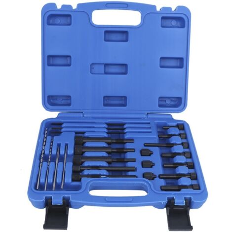 Extracteur de bougie de préchauffage – Kit de retrait avec 7 guides et 5 adaptateurs M8/M10 – Acier durable pour extraction rapide