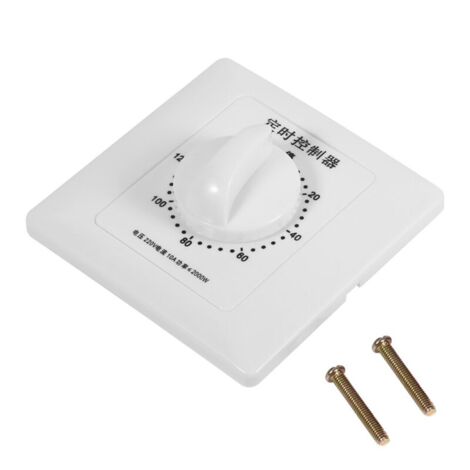Minuterie de pompe haute puissance AC 220V, panneau de commande de compte à rebours mécanique d'intérieur 120 Min (1/5)