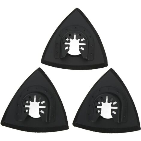 Kit de tampons de ponçage multi-outils oscillants, Triangle à dégagement rapide, 3 pièces, pour remplacement (1/5)
