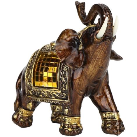 Statues d'éléphant, Figurines artistiques pour la maison, décoration artisanale en résine, animaux porte-bonheur, ornements, taille moyenne
