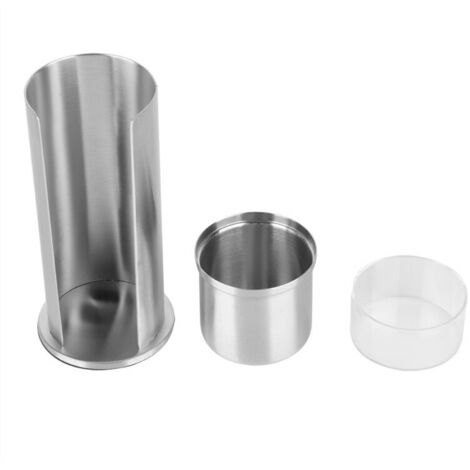 Bote de rangement de maquillage en acier inoxydable, bote de rangement pour cotons-tiges, étuis pour cosmétiques