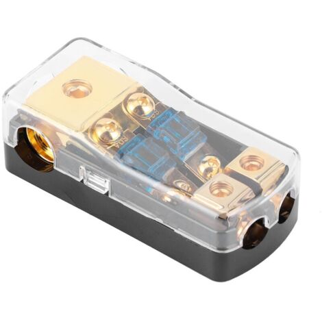 Bloc de Distribution de fusibles 60A, entrée de calibre 0/4 à sortie de calibre 4/8, Mini porte-fusible ANL à 2 voies pour système Audio de bateau automobile