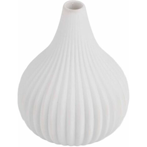 Vase céramique moderne simple table de décoration de table de bureau (petit blanc) (1/4)